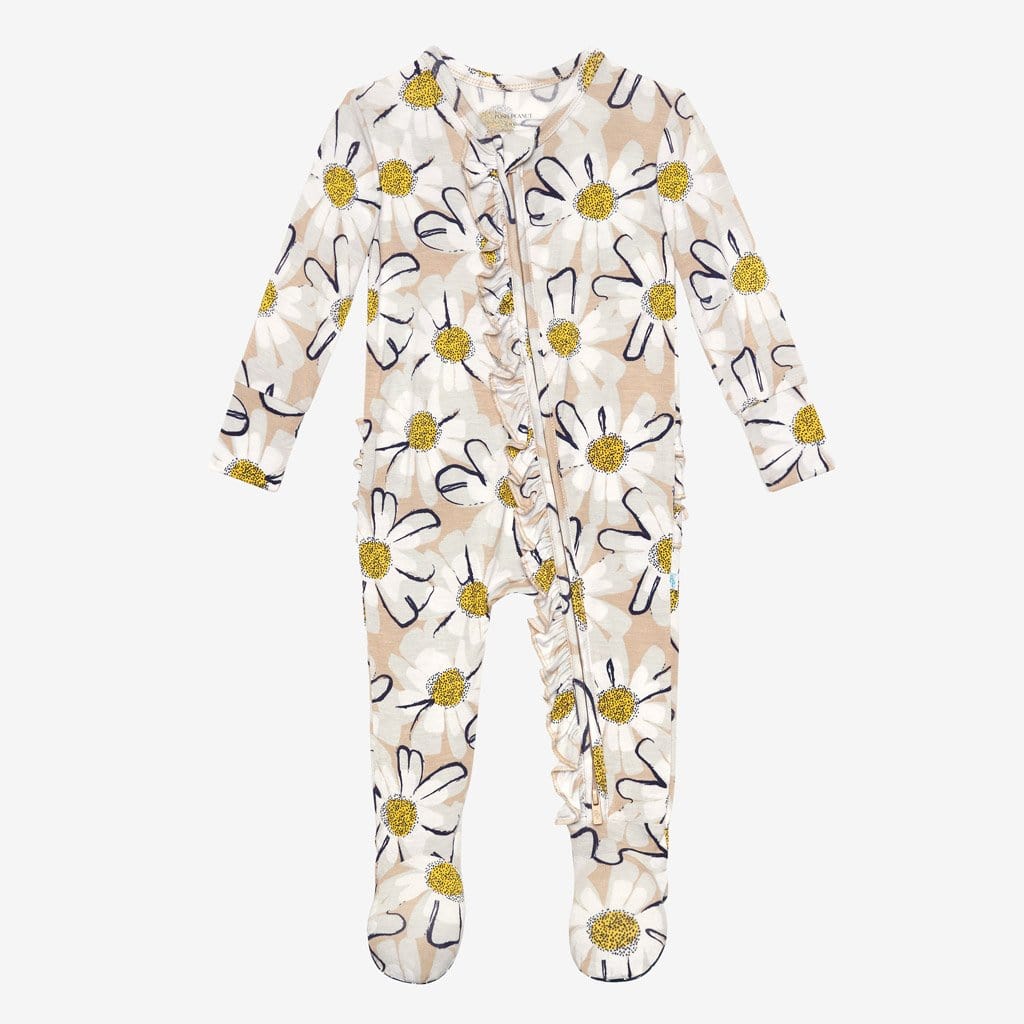 Maxine Footie Ruffled Zippered One Piece