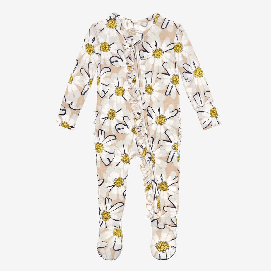 Maxine Footie Ruffled Zippered One Piece
