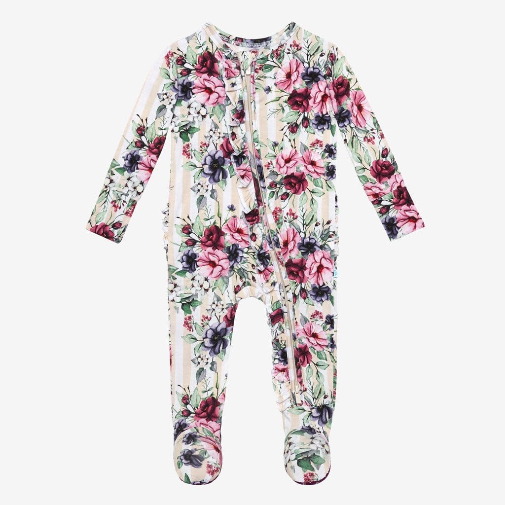 Melina Footie Ruffled Zippered One Piece
