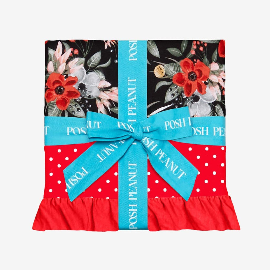 Rowena & Red Polka Dot Floral Ruffled Luxe Patoo