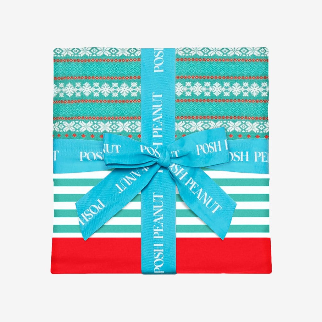 Sebastian & Teal Stripes Luxe Patoo in blue and red print