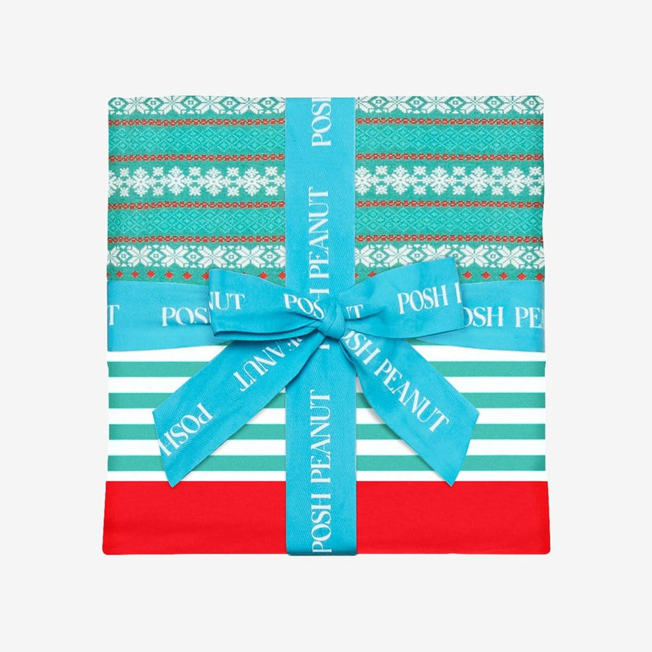 Sebastian & Teal Stripes Luxe Patoo in blue and red print