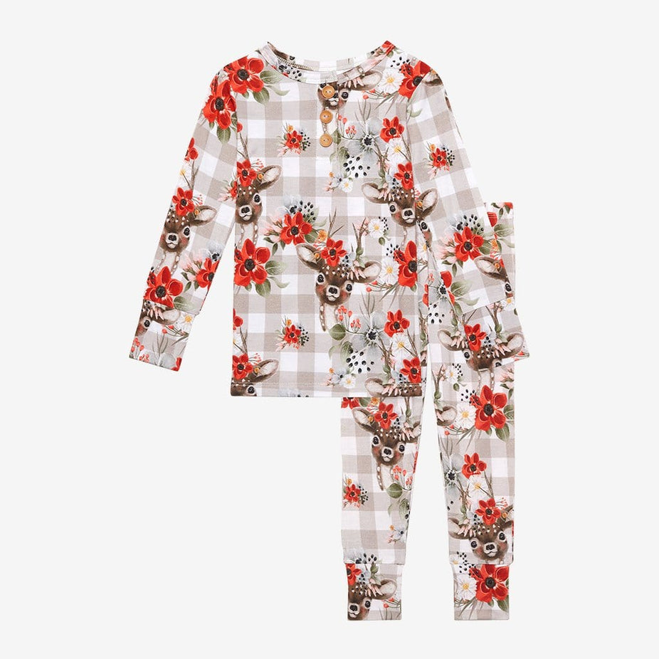 Winnie Long Sleeve Henley Pajamas