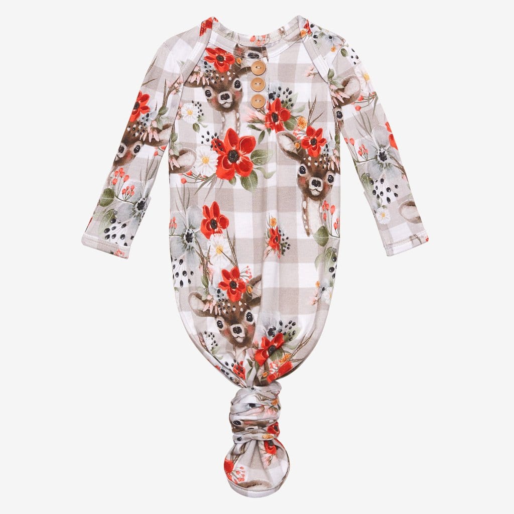Winnie Button Knotted Gown