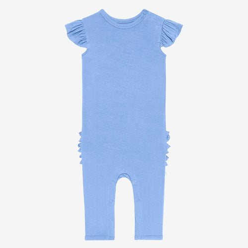 Granada Sky Ruffled Cap Sleeve Romper