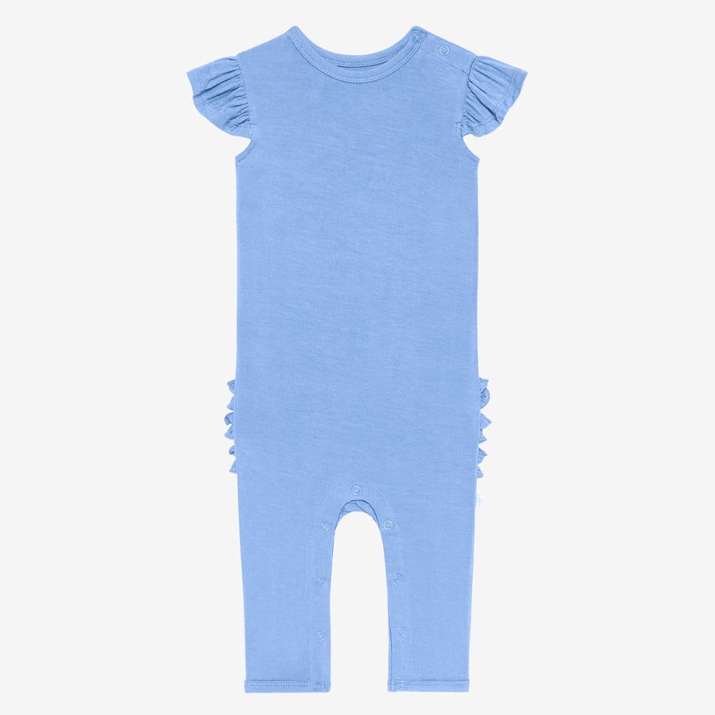 Granada Sky Ruffled Cap Sleeve Romper