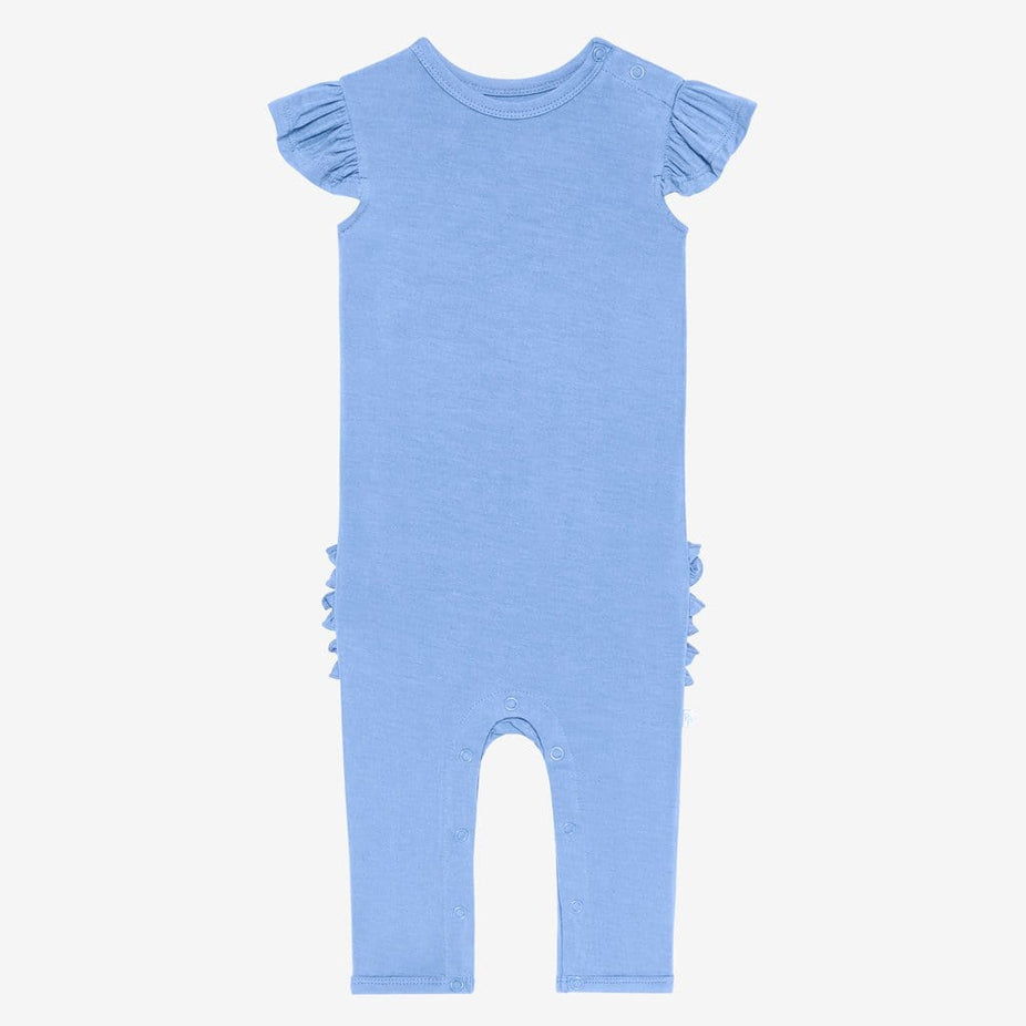 Granada Sky Ruffled Cap Sleeve Romper