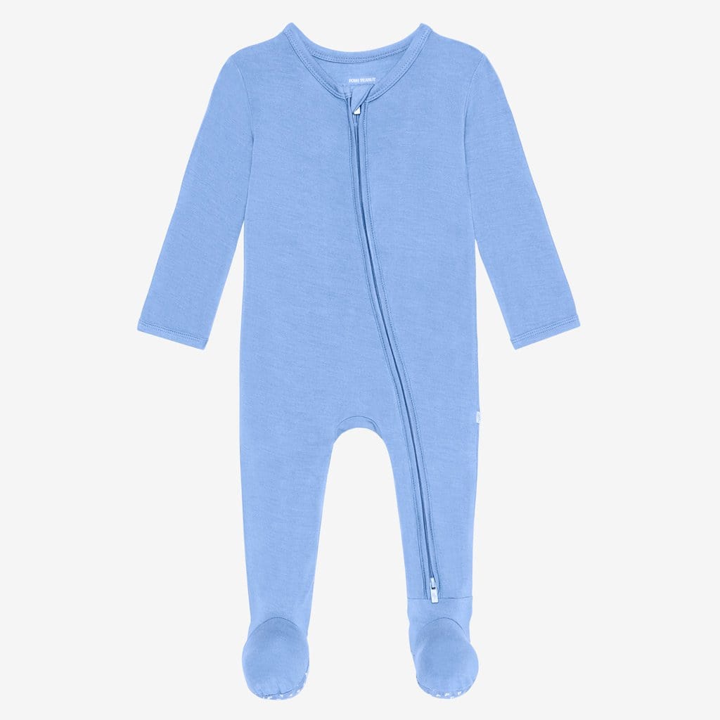 Front of granada sky footie zippered one piece