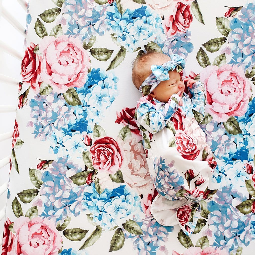 Hydrangea Crib Sheet