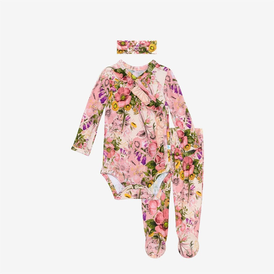 June ruffled kimono set