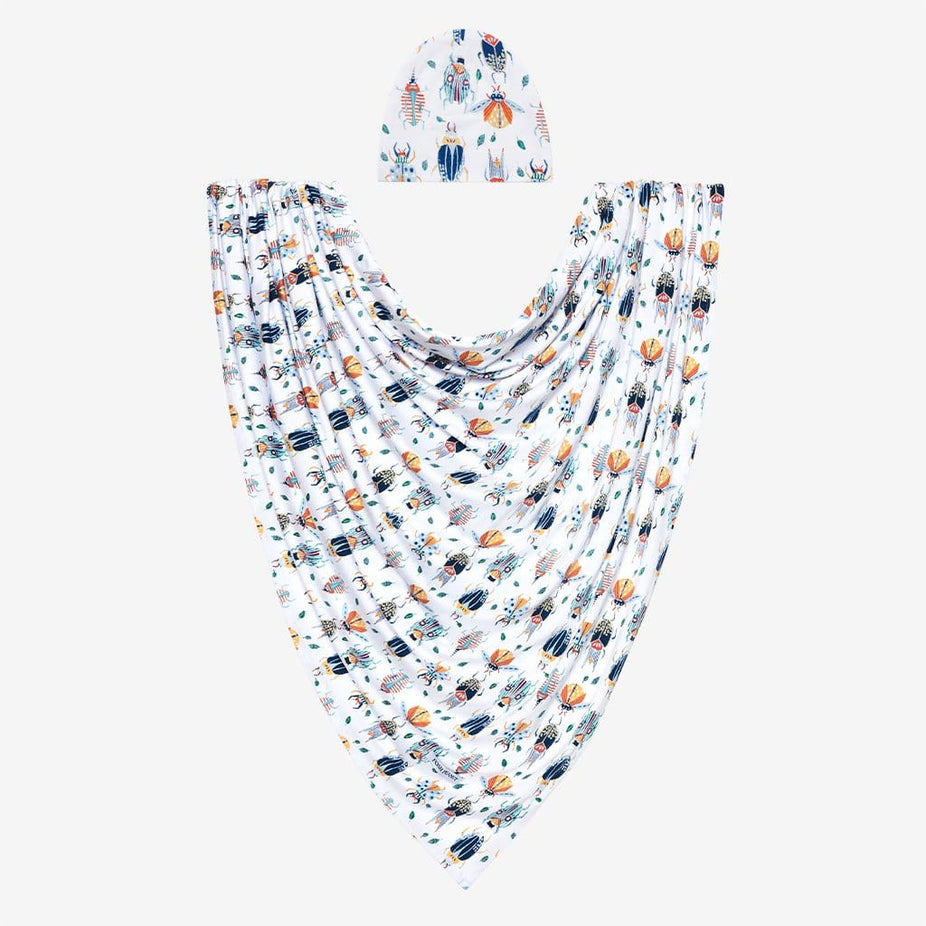 Lennox swaddle beanie set