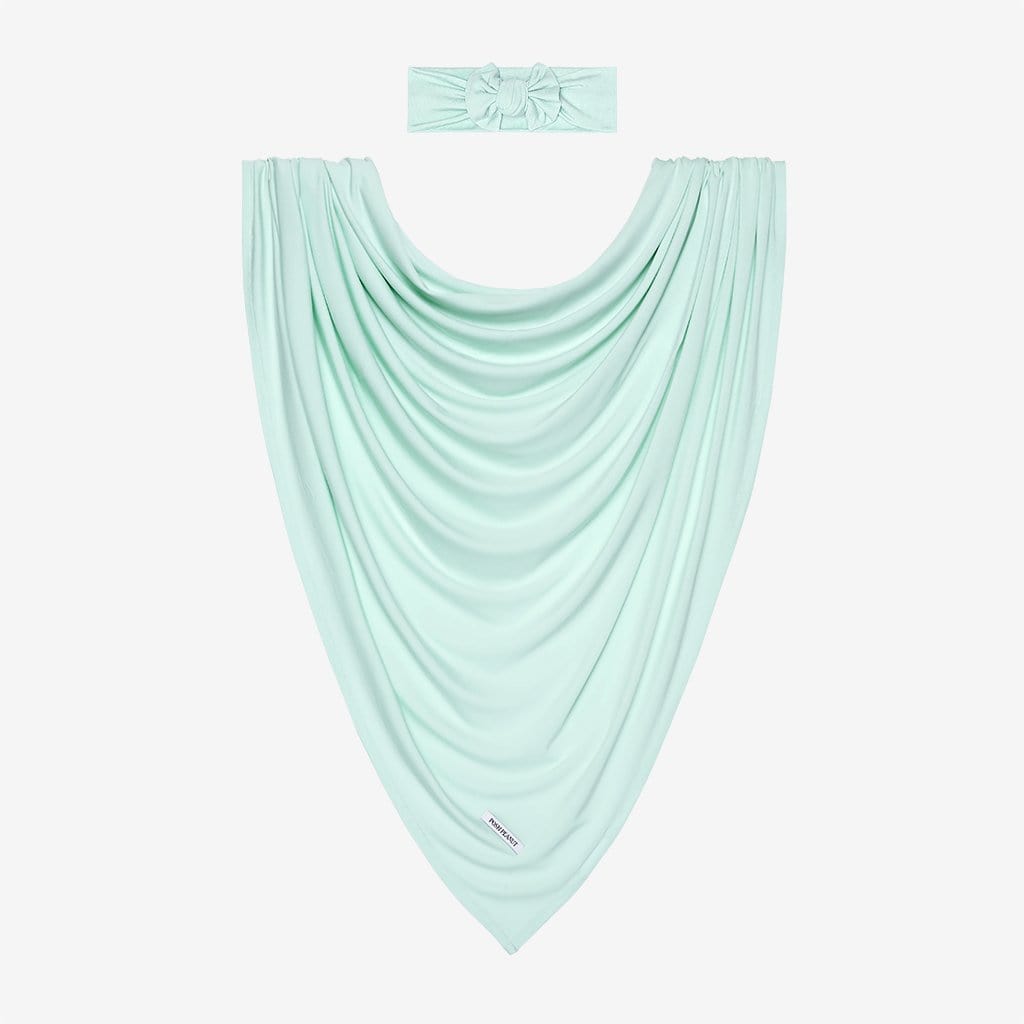 Mint swaddle headband set