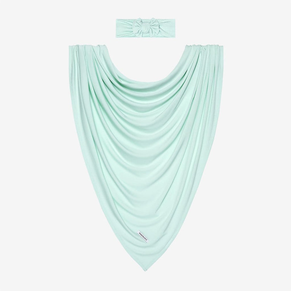 Mint swaddle headband set