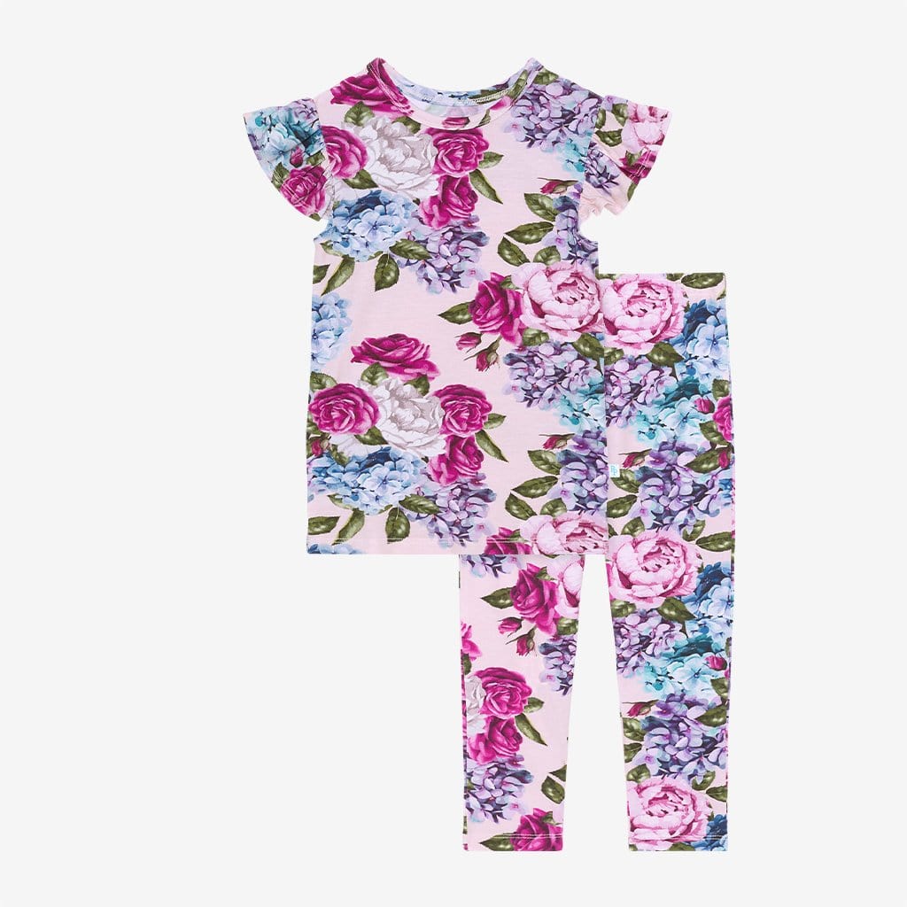 Monroe ruffled cap sleeve pajamas