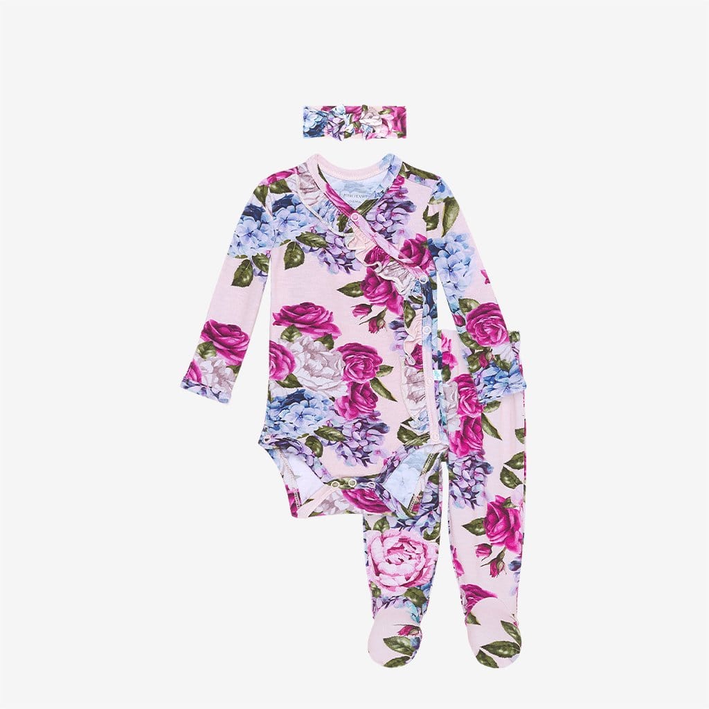 Monroe ruffled kimono set