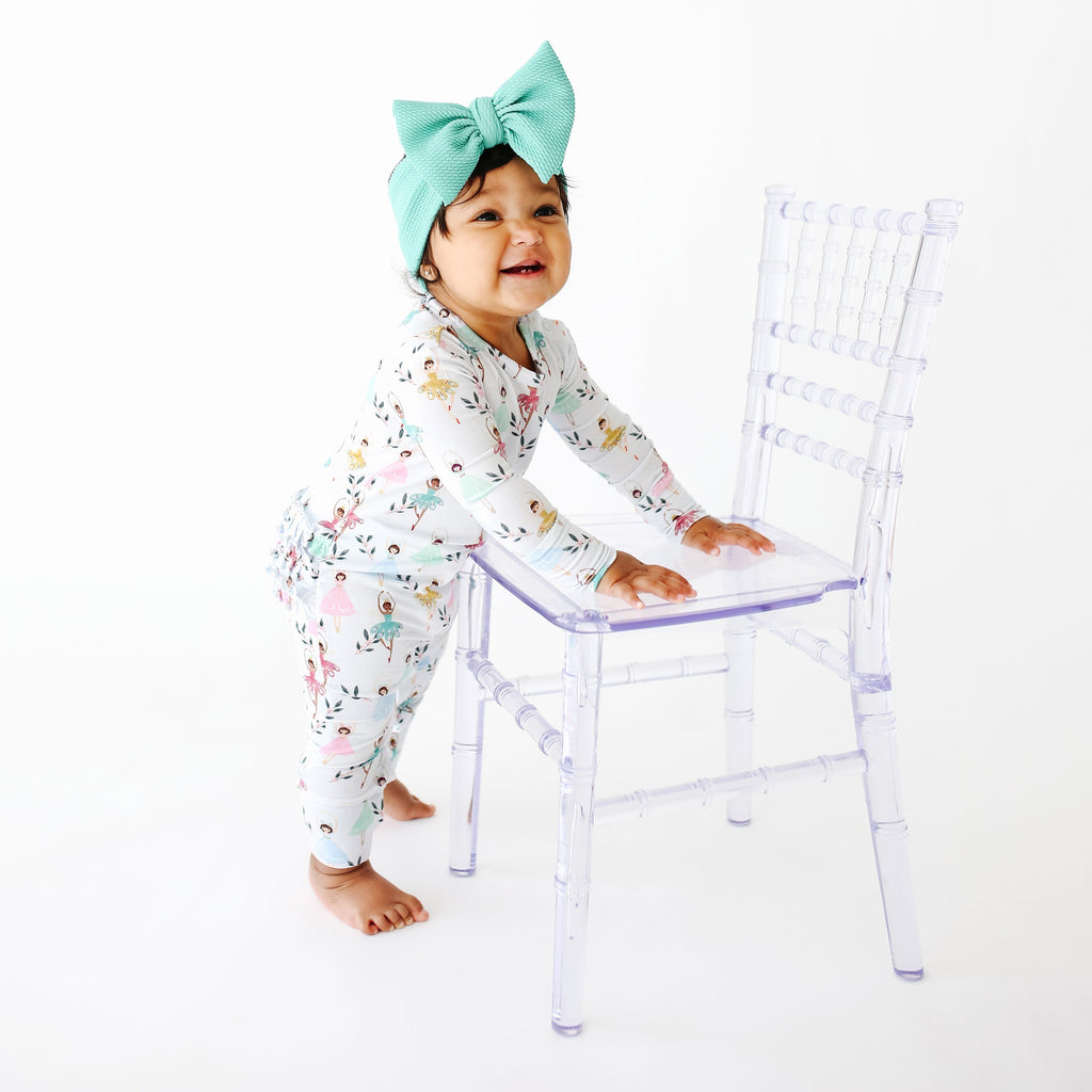Noel Long Sleeve Ruffled Romper
