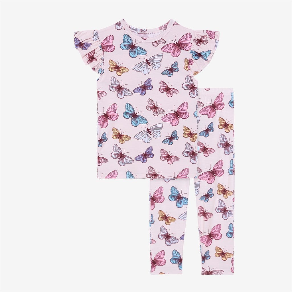 Nora ruffled cap sleeve pajamas