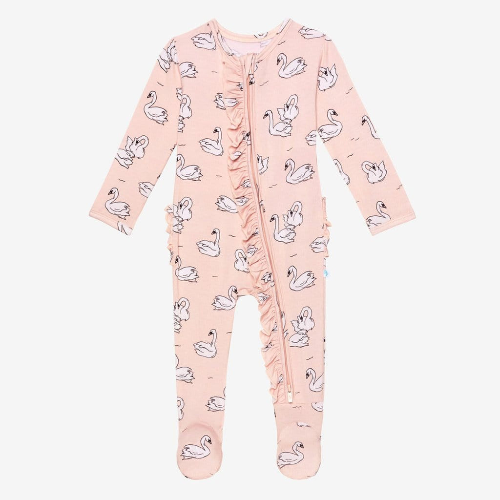 Odet Footie Ruffled Zippered One Piece