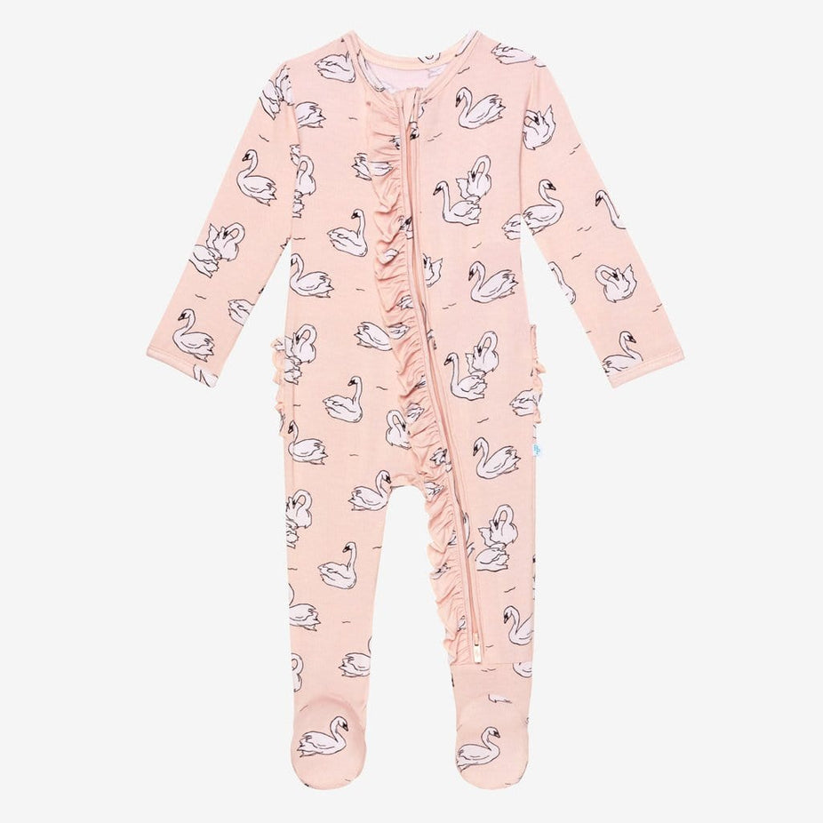 Odet Footie Ruffled Zippered One Piece