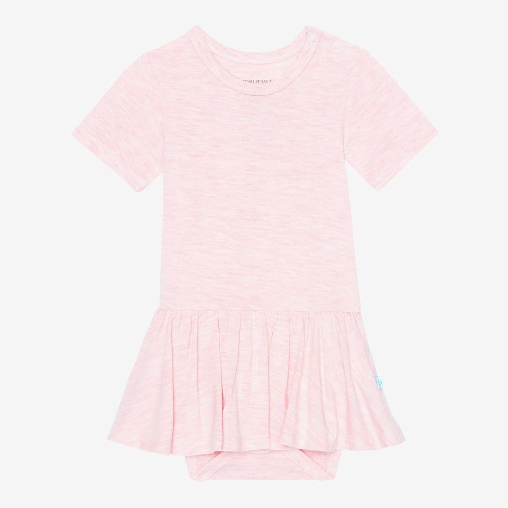 Pink Heather Twirl Skirt Bodysuit Dress