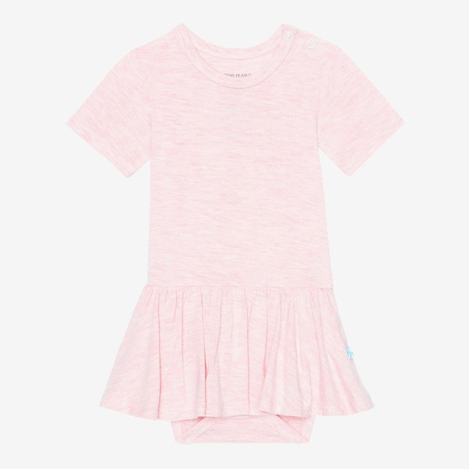 Pink Heather Twirl Skirt Bodysuit Dress
