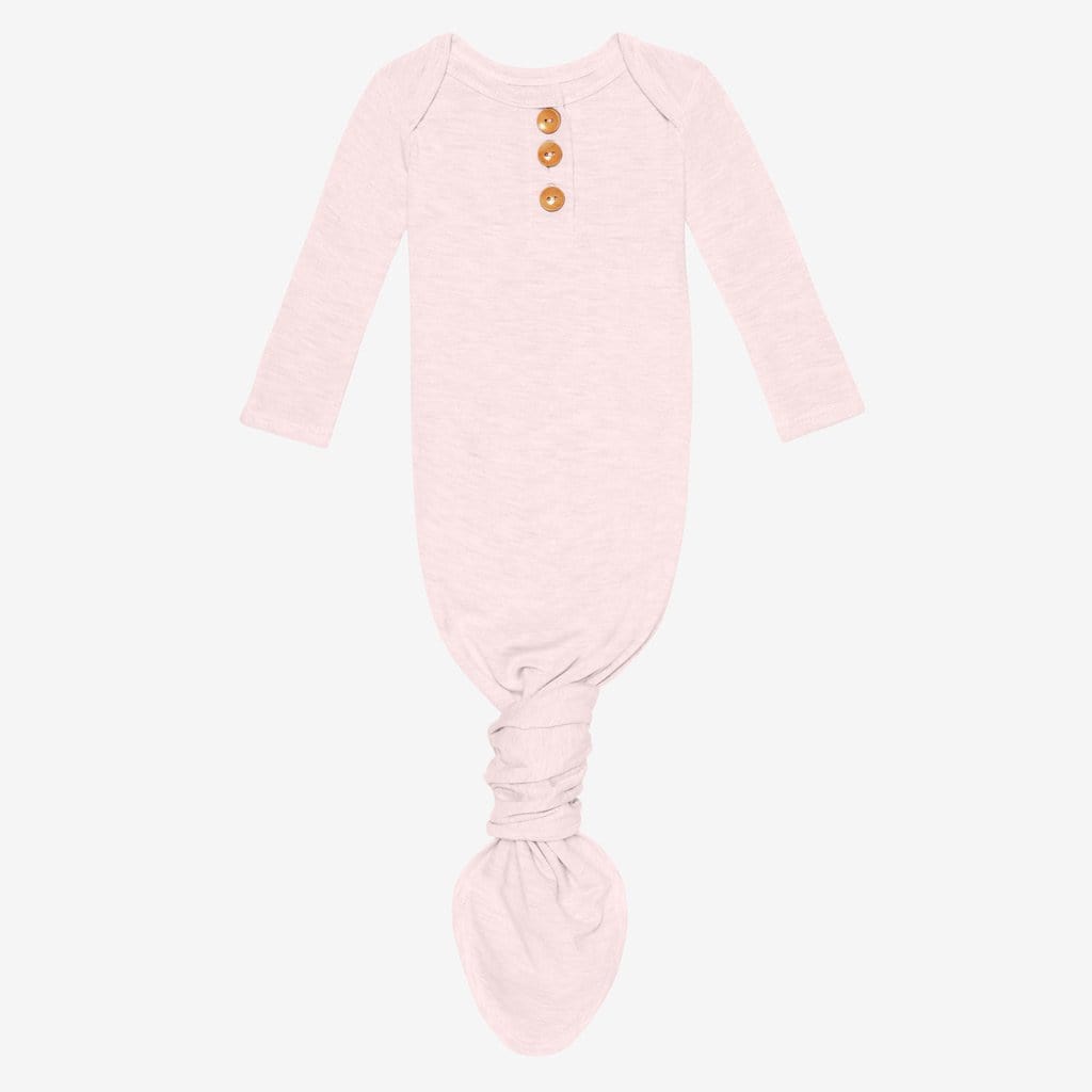 Pink Heather Button Knotted Gown