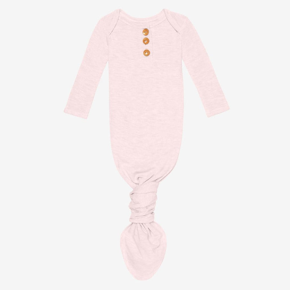 Pink Heather Button Knotted Gown