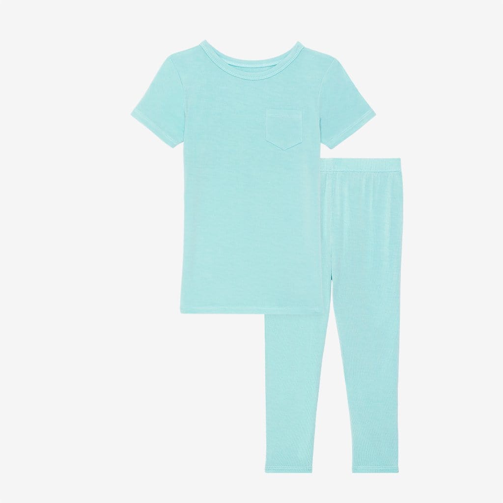 Pool blue short sleeve pajamas