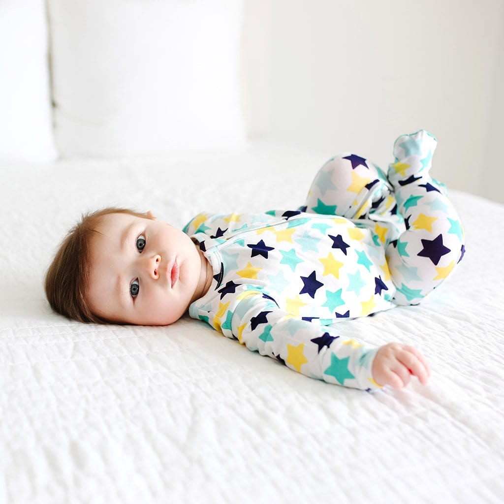 Baby wearing Tommy Footie Zippered One Piece