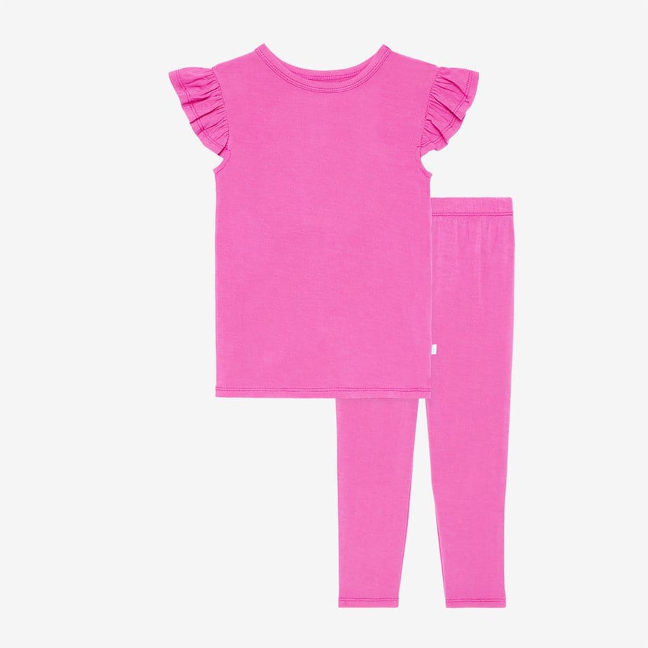 Very berry ruffled cap sleeve pajamas