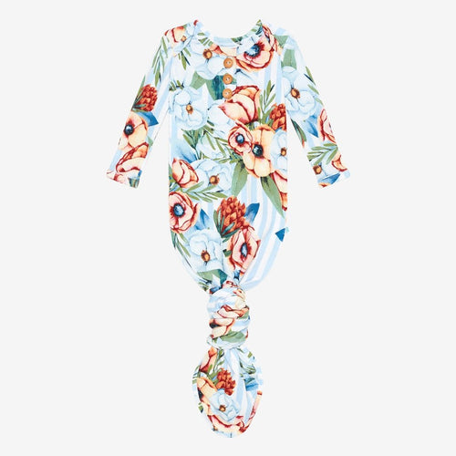 Victoria button knotted gown