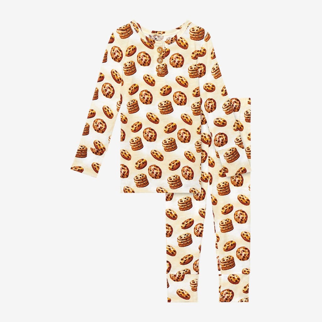 Chip Long Sleeve Henley Pajamas with cookie pattern