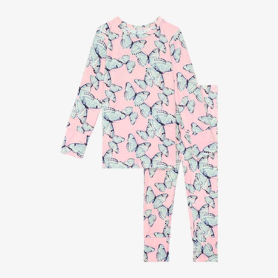 Beatrice Long Sleeve Pajamas with butterfly pattern