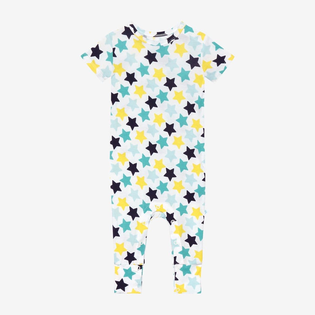 Tommy Short Sleeve Romper with star pattern