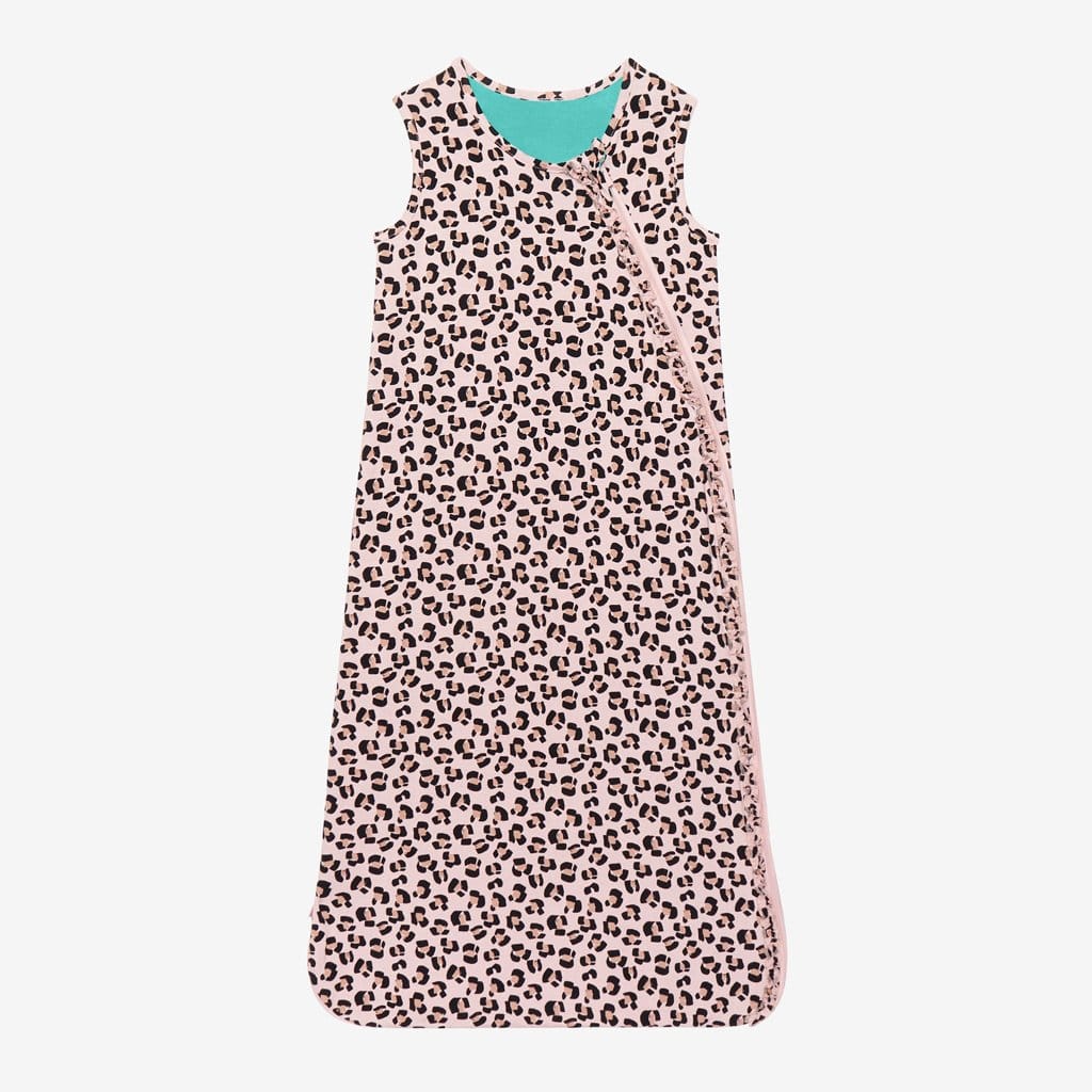 Samara Sleeveless Ruffled Sleep Bag 0.5 Tog with jaguar pattern