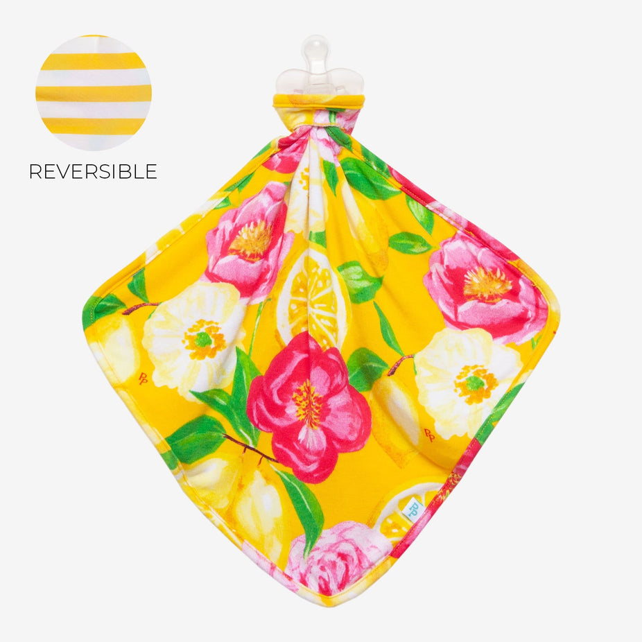 Annika & Yellow Stripe Lovey in flower print\