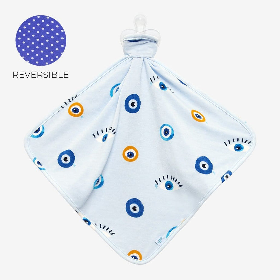 Evil Eye & Porcelain Blue Polka Dot Lovey