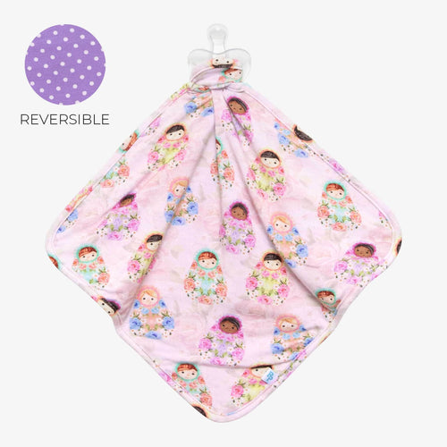 Matryoshka & Amethyst Polka Dot Lovey