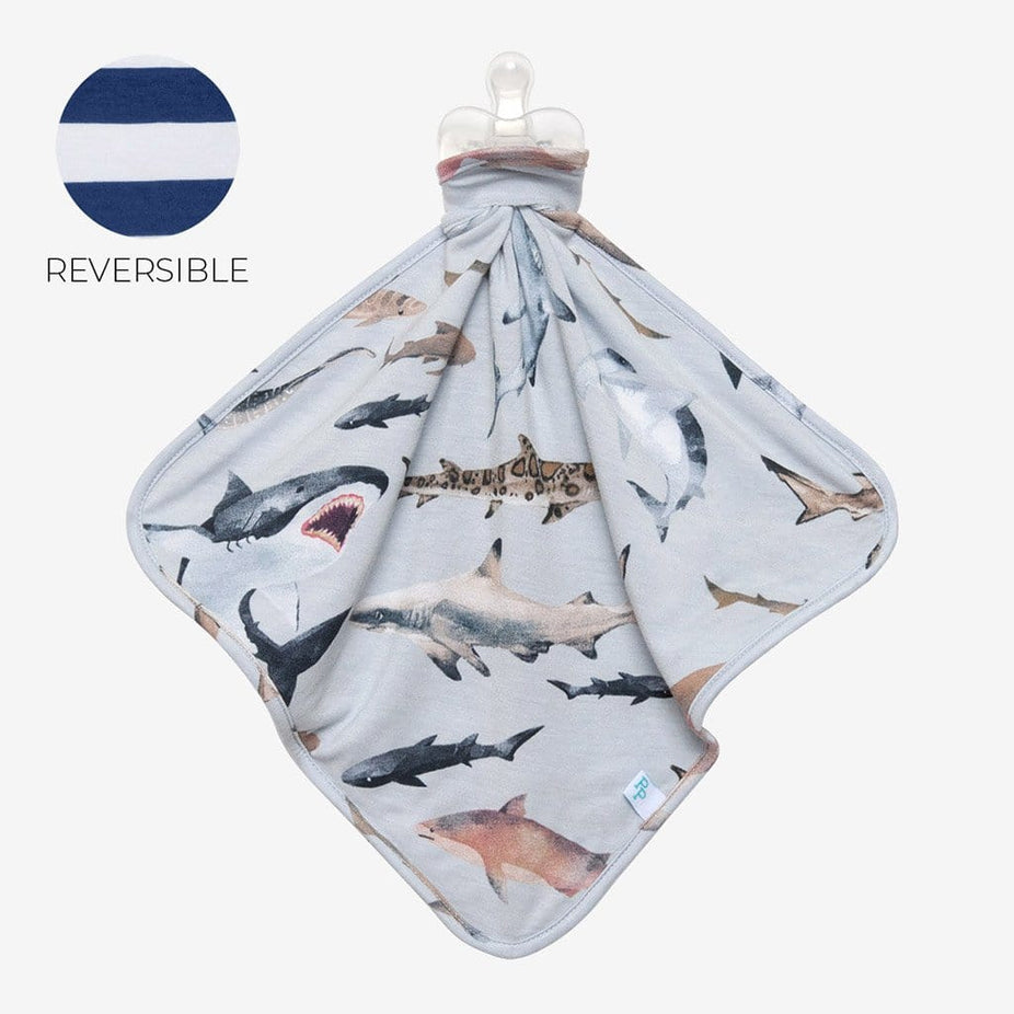 Maverick & Nautical Stripe Lovey in shark print