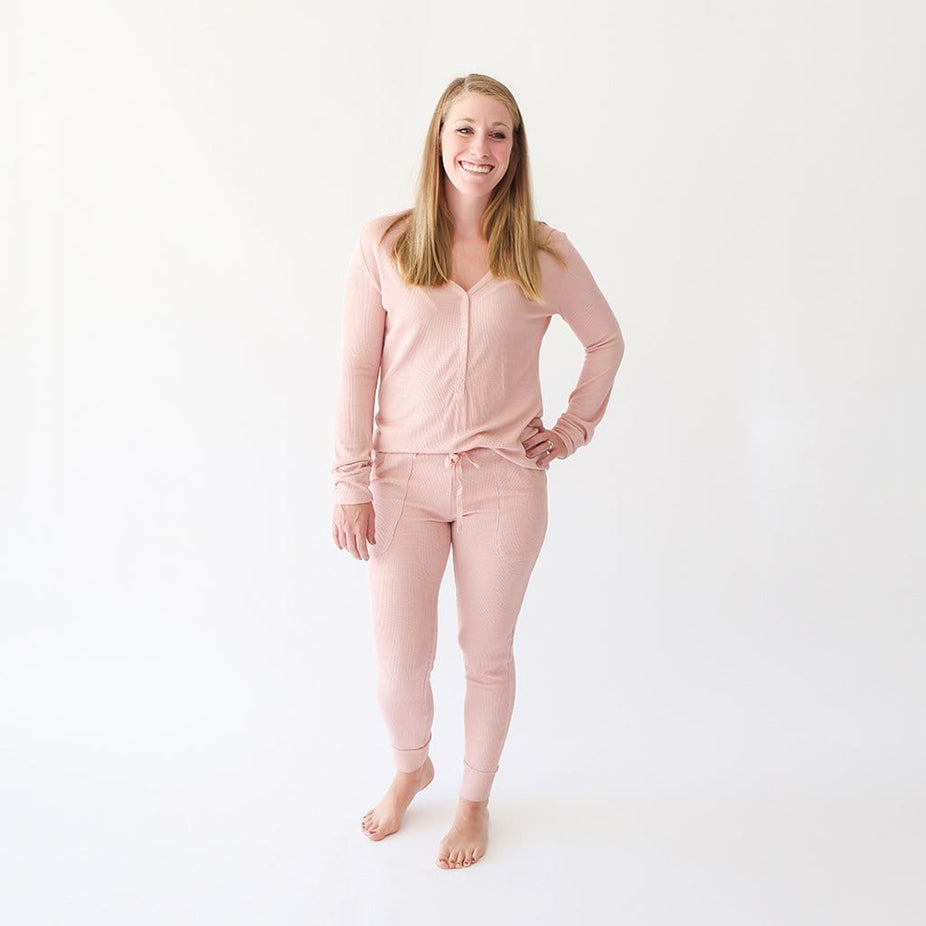 Desert Rose Waffle Women's Long Sleeve Loungewear