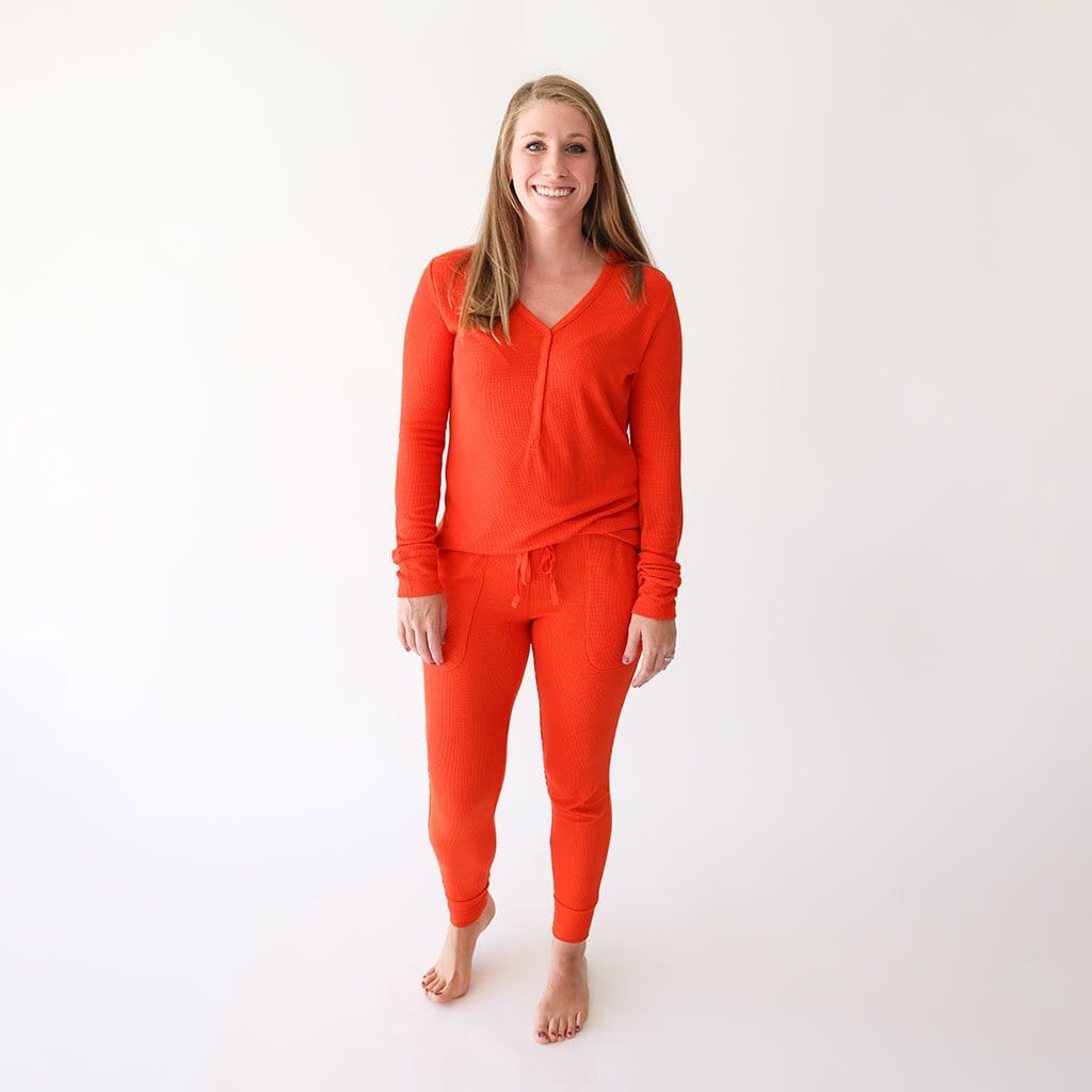 Persimmon Waffle Women's Long Sleeve Loungewear
