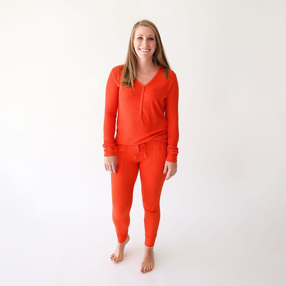 Persimmon Waffle Women's Long Sleeve Loungewear
