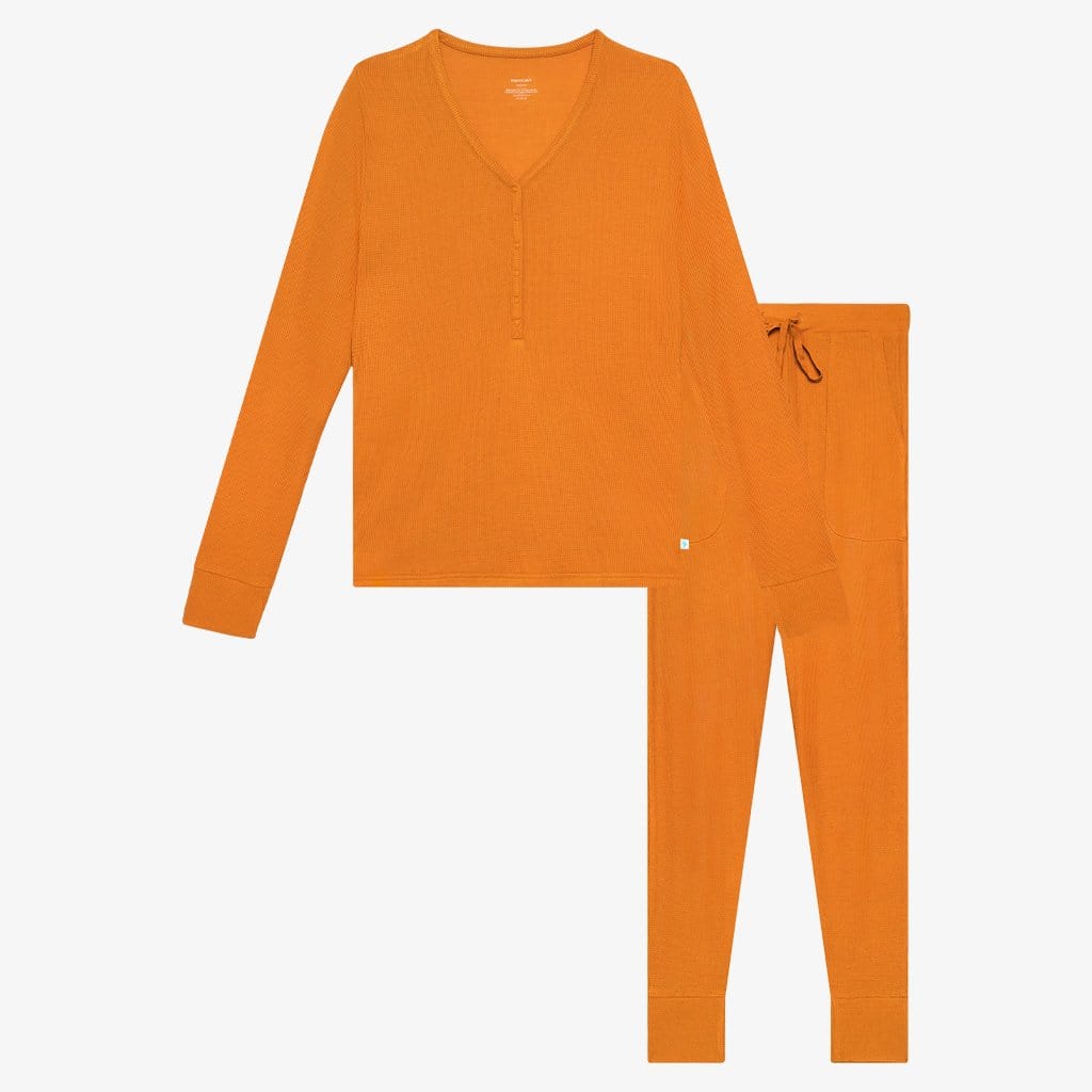 Pumpkin Spice Waffle Women's Long Sleeve Loungewear
