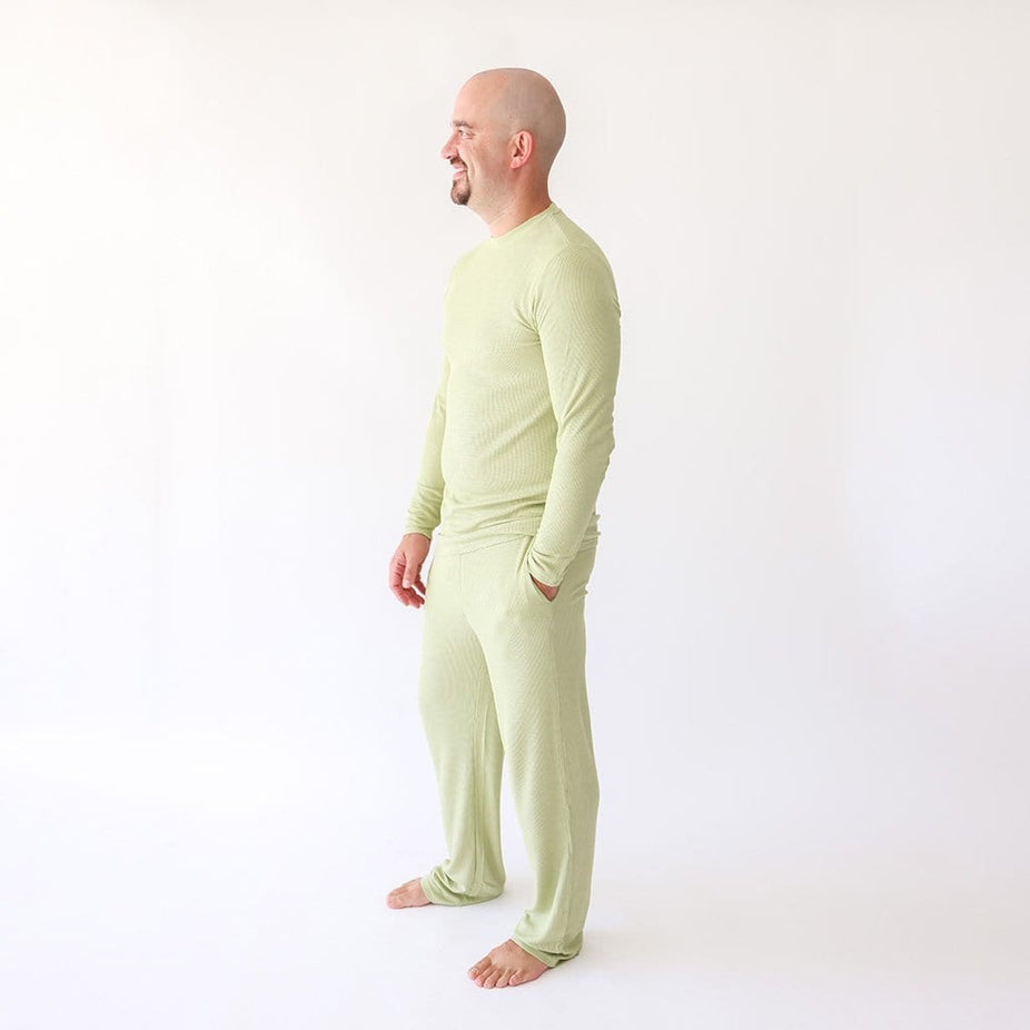 Man in Waffle Knit Mens Pajamas Zeytoon Waffle