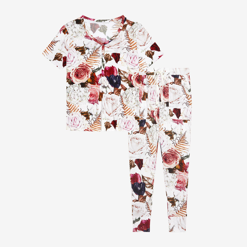 Black Rose Women's Short Sleeve Loungewear