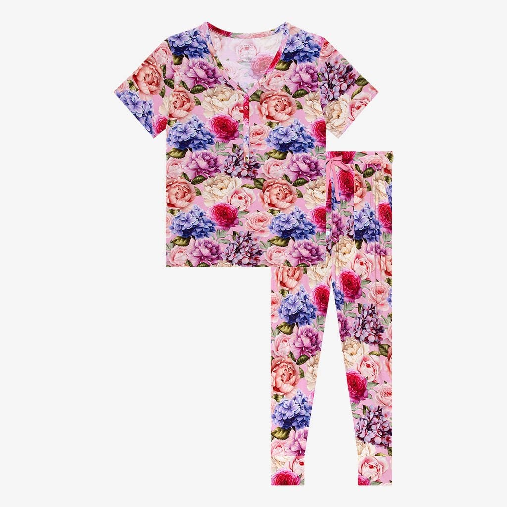 Georgette Women's Short Sleeve Loungewear in floral print