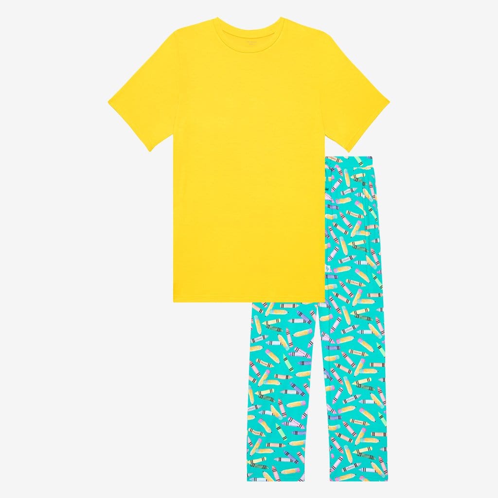 Back to School Men's Short Sleeve Loungewear Set