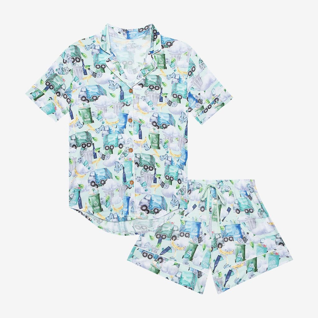 Garbage Trucks Women's Luxe Pajama Short Set