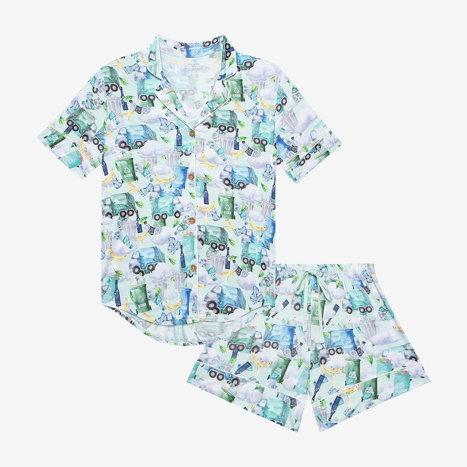 Garbage Trucks Women's Luxe Pajama Short Set