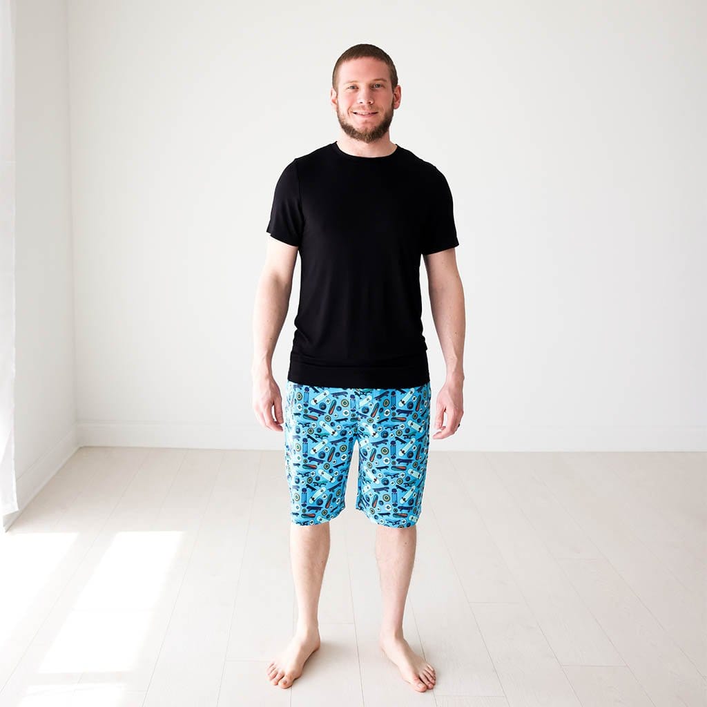 Daddy wearing Cole Men's Short Loungewear